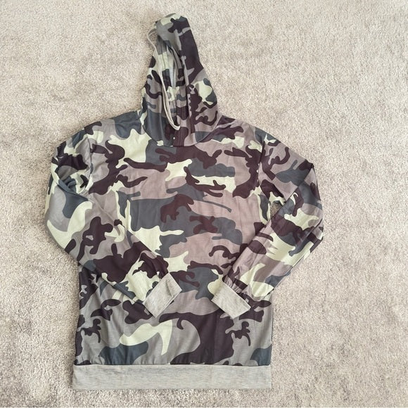 Unisex Adult Camouflage Casual Lightweight Hoodie Long Sleeve Jacket Size S