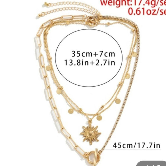 New 3 Layer Necklace, Layered Necklace Set,