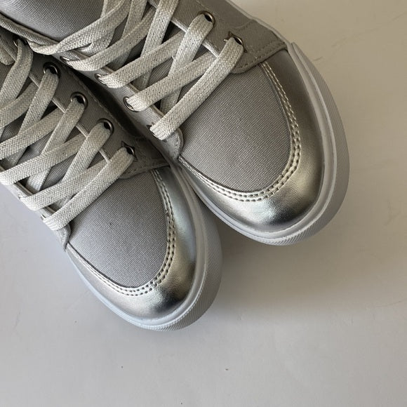 Brand New Gymboree Cosmic Club Silver High- Sneakers – Girls' Size 12