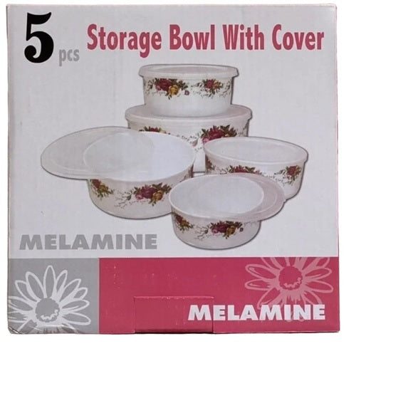 Melamine 5Pcs Bowl Set With lids