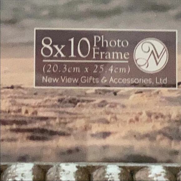 NEW  Beaded Graywash 8" X 10" Photo Frame