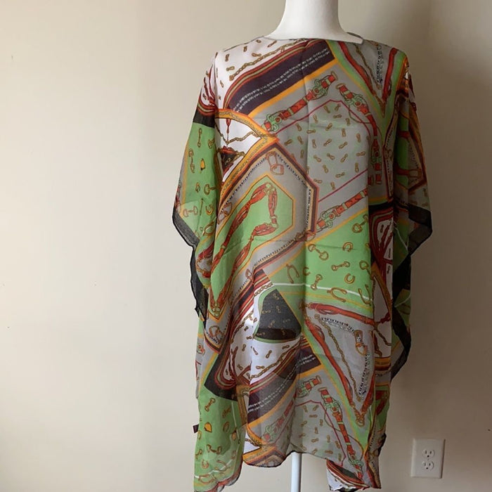 New PONCHO Big Print Belt Chain Size 7” x 42”⭐️⭐️⭐️⭐️⭐️