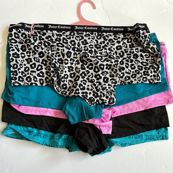 NWT Juicy Couture Size 1X Women’s Logo 5 Packs Cute & Curve Underwear