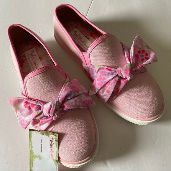 American Girl  US 3 Girl’s Bow Tie Slip On Manmade Outsole Solid Color Pink