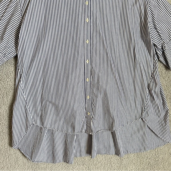 Pre - Loved Zara Women’s 100% Cotton Striped Button-Up Shirt