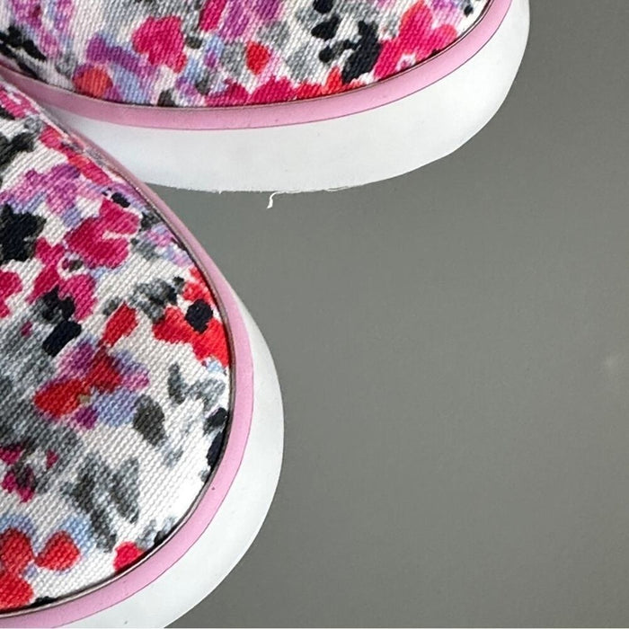 Gymboree Size 2 Floral Canvas Shoes Pink Tennis Sneakers Flat Shoes