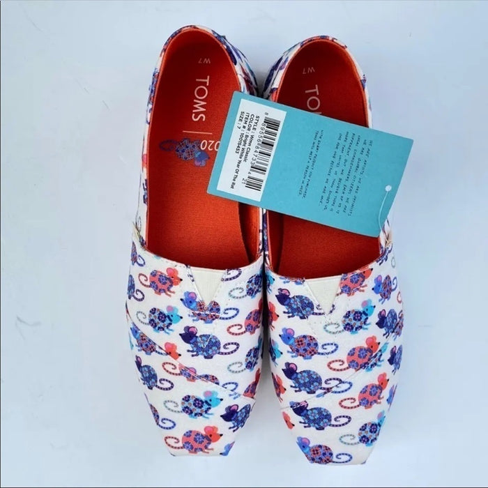 PanacheProse Toms Womens Classics Year Of The Rat Slip On Shoes Multicolor Novelty 7 …