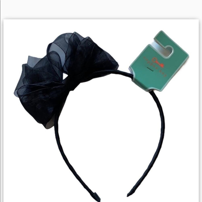 Brand New Copper Key Girl’s   Organza Bow Black Headband(Copper Key)