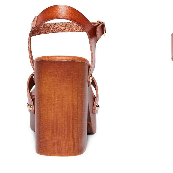 Brand New Madden Girl Women’s Dani Buckle Wood Faux Plant form Sandals Size 7.M