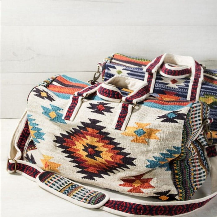 New Boho Southwestern Large Weekend Travel Bag NEW