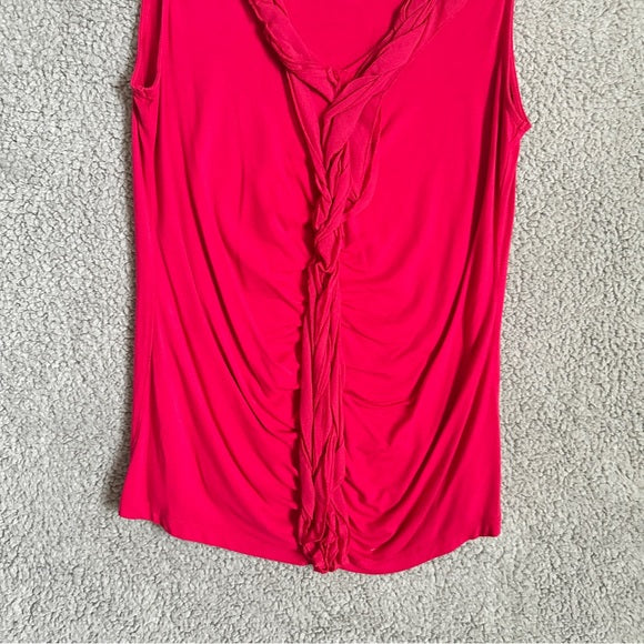 Pre - Loved New York & Company Women's Sleeveless Red Blouse