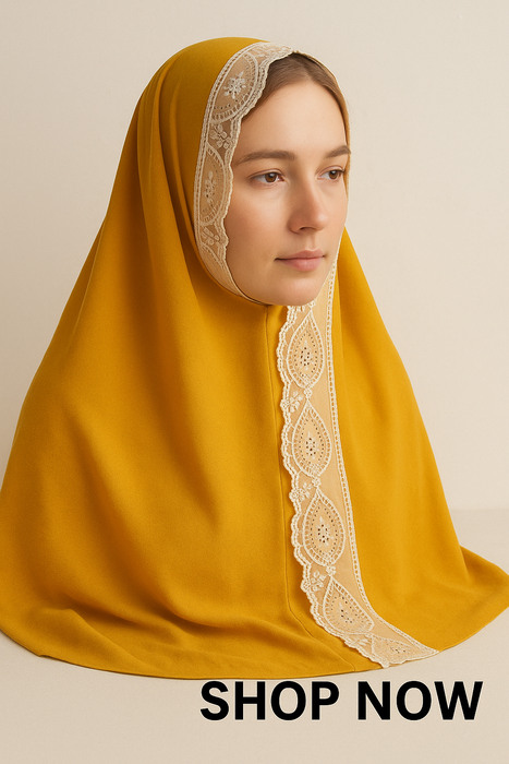 Women’s Ethnic Style Chiffon Bandana – Solid Color Lace Headscarf with Rhinestone Water Droplet Design