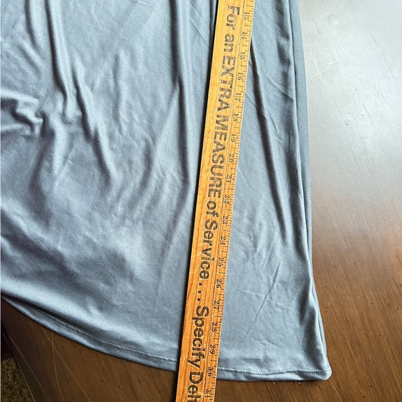 24seven Comfort Apparel Grey 2 Pockets Stretch Maxi Skirt – Size L