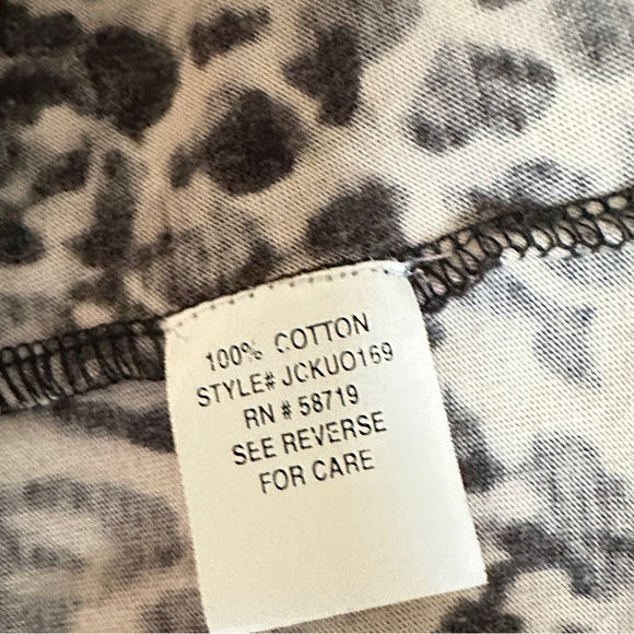 Pre - Loved Choices Leopard Print with Black Trim Women’s Blouse