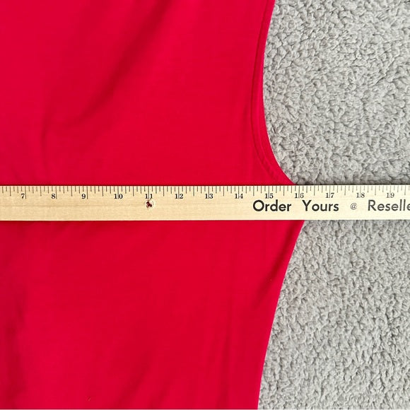 Pre - Loved New York & Company Women's Sleeveless Red Blouse