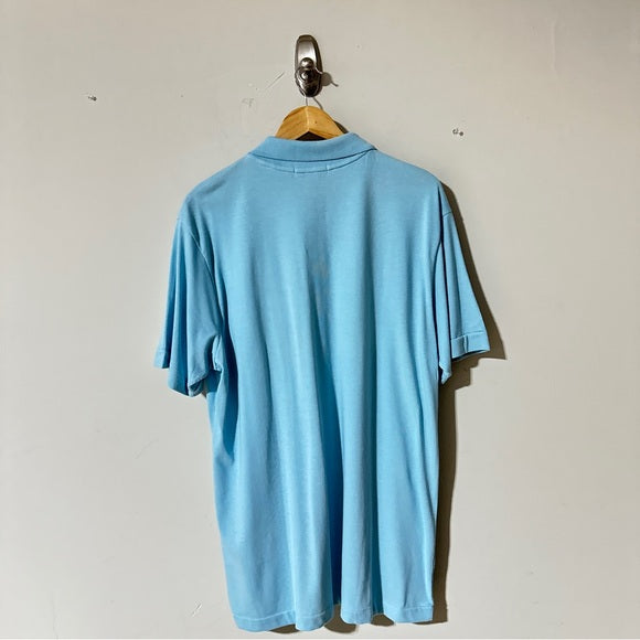 NWT Savile Row Size L Men’s Casual Fishing,Golf Polo Shirt Short Sleeve Blue