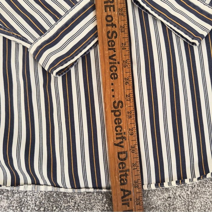 Pre - Loved Vintage Tommy Hilfiger Men’s 100% Cotton Collared Striped Long Sleeve Shirt XL