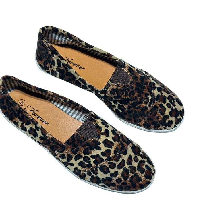 Pre - Loved Forever Leopard Print Slip-On Sneakers Size 6.5