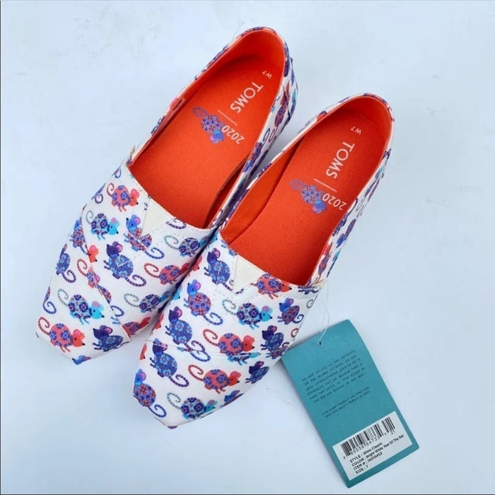 PanacheProse Toms Womens Classics Year Of The Rat Slip On Shoes Multicolor Novelty 7 …