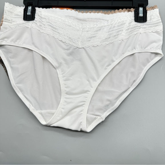 NWT Warner's Women’s 3 Set Floral Brown and Cream Lace Panties