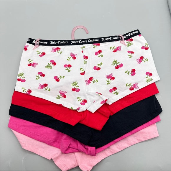 Juicy Couture Size L Women’s Logo 5 Packs Cute & Curve Underwear