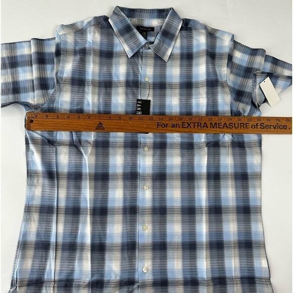 VanHeuse Size L /G Men’s Chambray Short Sleeve  Button  Shirt