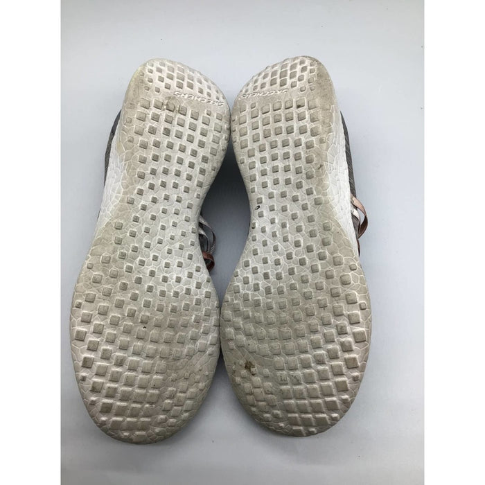 Pre - Loved Skechers Womens Low Ribbon Design Sneakers Shoes Gray Size 8