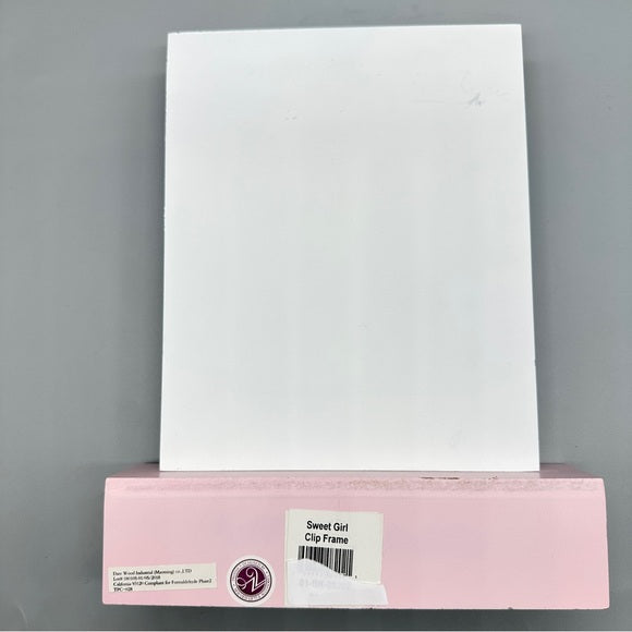 NWT Sweet Girl Photo frame 4X 6 Holder - Pink and White
