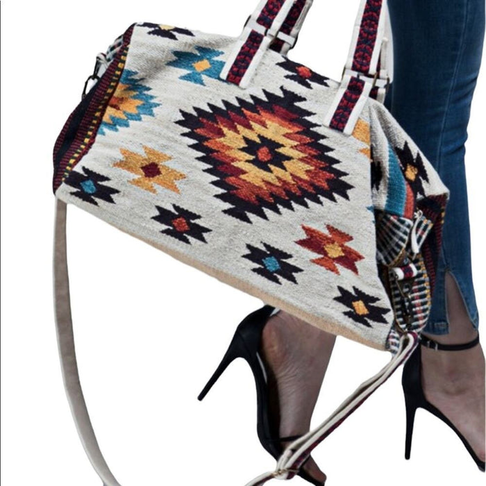 New Boho Southwestern Large Weekend Travel Bag NEW