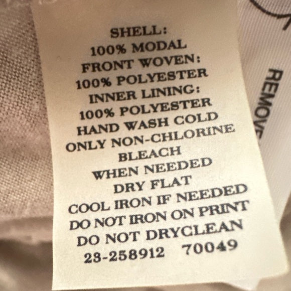 Pre - Loved Ann Taylor Women’s Cowl Neck Stylish Beige Patterned Blouse XS