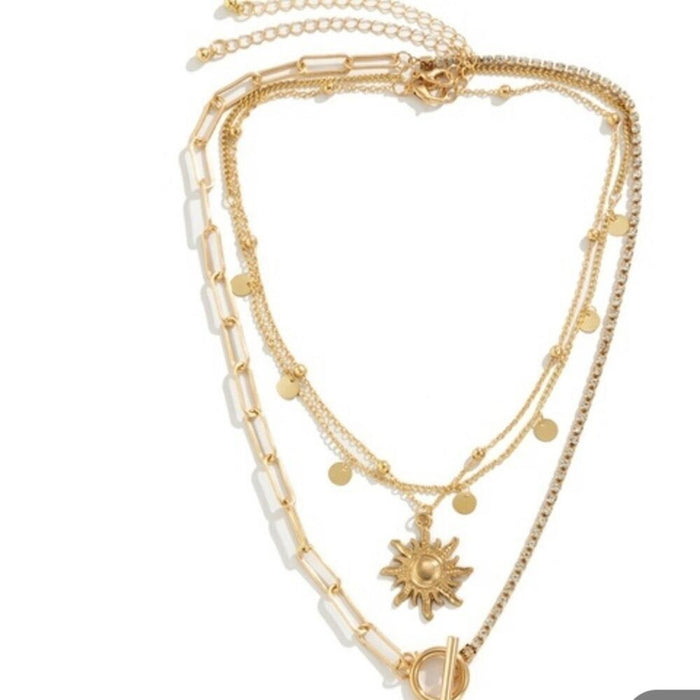 New 3 Layer Necklace, Layered Necklace Set,