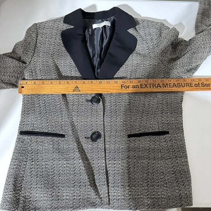 Pre - Loved Kasper Women's Suit Separate Long Sleeves V Neck Jacket Size 14