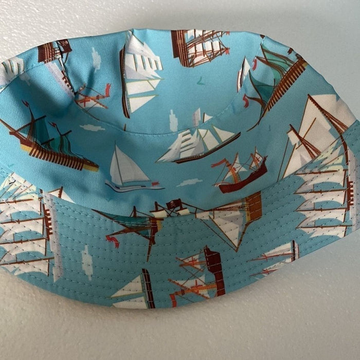NEW! Bucket Hats Ships and Boats Sail Print