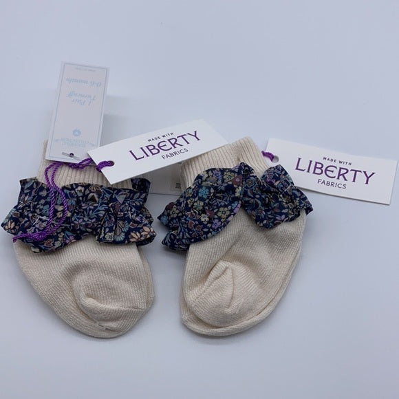 2 Pack Edge hill Collection Liberty London ivory Size XS(0-4) Socks