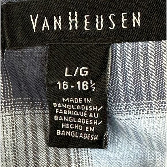 VanHeuse Size L /G Men’s Chambray Short Sleeve  Button  Shirt