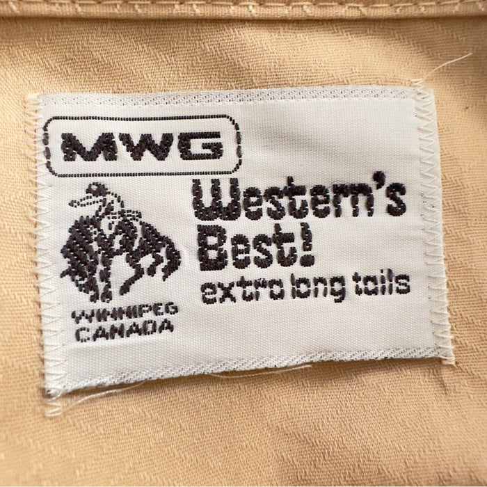 Pre - Loved Vintage MWG Western’s Best Extra Long Tails Men’s Casual Long Sleeve Shirt"