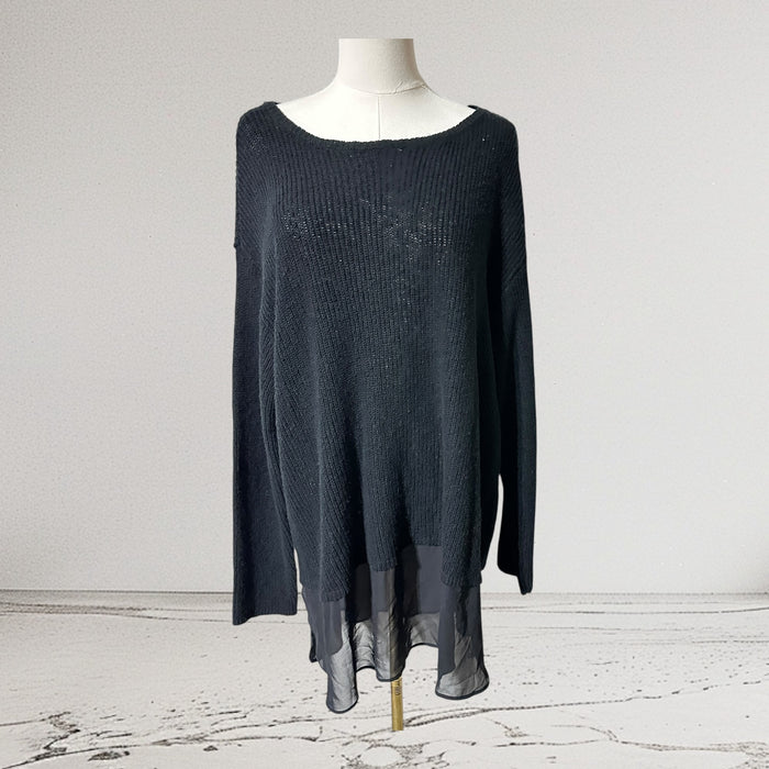 Pre-Loved Two by Vince Camuto Charcoal Knit Top – Women’s Size 2X