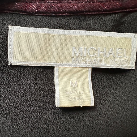 Pre - Loved Michael Michael Kors Elegant Burgundy Women's Blouse