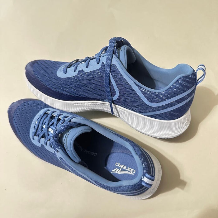 PanacheProse Dansko Womens Sky Blue Mesh Walking Comfort Sneakers Shoes Size 39
