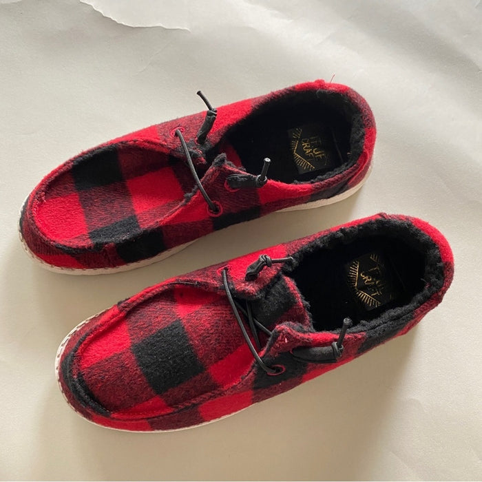 PanacheProse True Craft Size 7.5M Women’s Ref /Black Plaid Shoes
