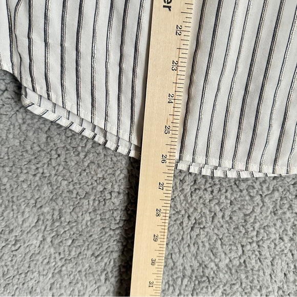 Pre - Loved Banana Republic Striped Sleeveless Blouse- Cream and Black