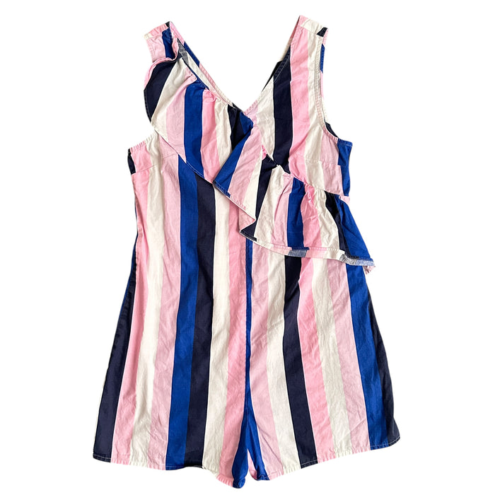M & S Kids Girls  100% Cotton Sleeveless  Casual Ruffle Romper  Size 13-14Years