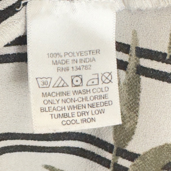 Pre - Loved Blush Floral Striped Ruffle Sleeve Blouse