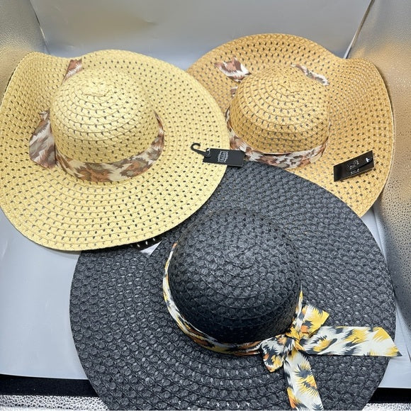 Stylish Black and Tan Women's Sun Hats – Available in 3 Colors