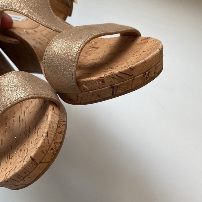 PanacheProse Alex Marie Size 9.5W lsdodore  Leather Banded Cork Women’s Wedges Shoes