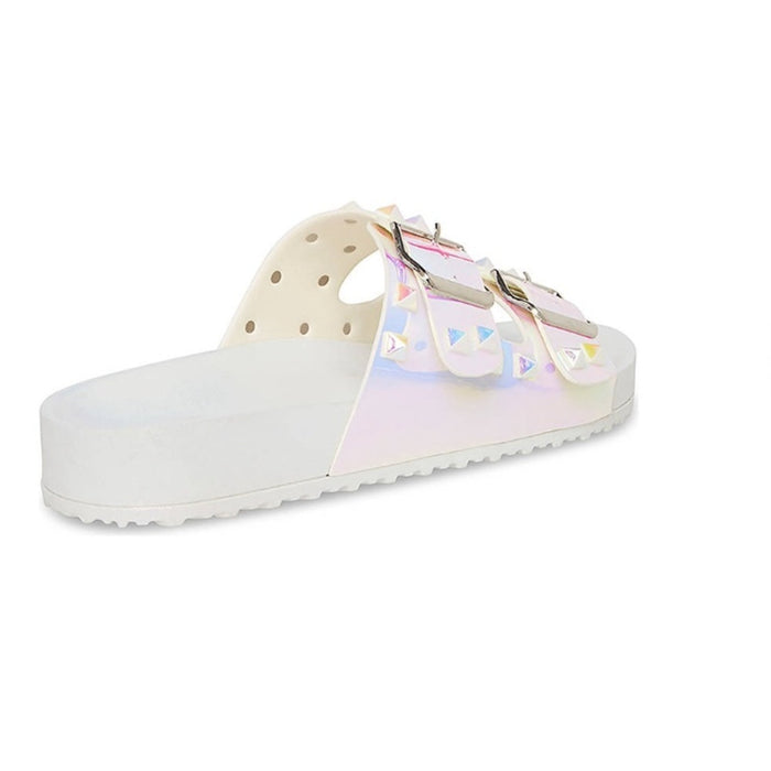 Brand New Madden Girl Women’s Adult Casual Teddy Stud Footbed Accent Chic Sandals Size 9M