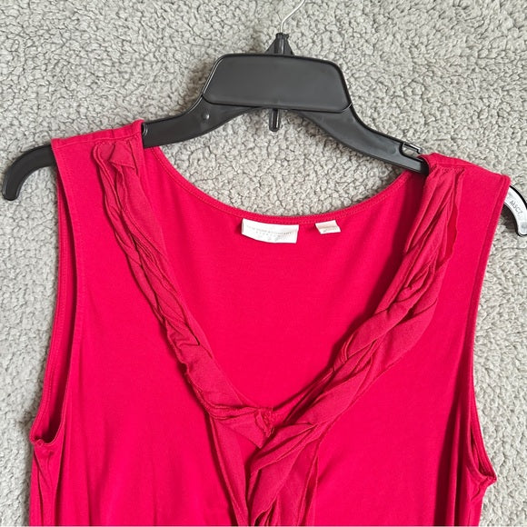 Pre - Loved New York & Company Women's Sleeveless Red Blouse