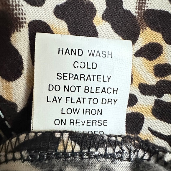 Pre - Loved Choices Leopard Print with Black Trim Women’s Blouse