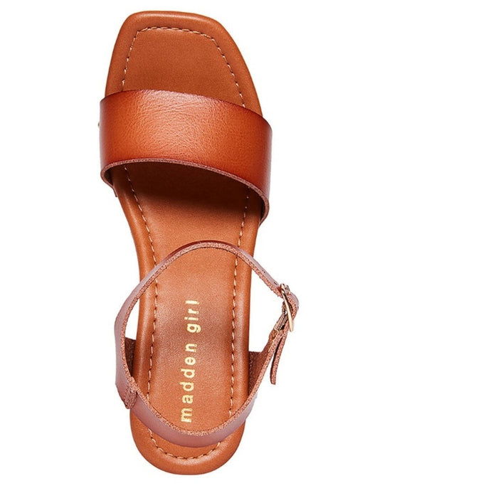 Brand New Madden Girl Women’s Dani Buckle Wood Faux Plant form Sandals Size 7.M