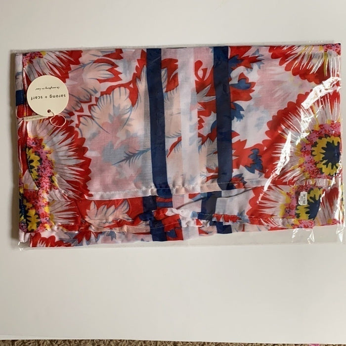 New SARONG Floral Print 100% Polyester 44” x 72” inch⭐️⭐️⭐️⭐️⭐️